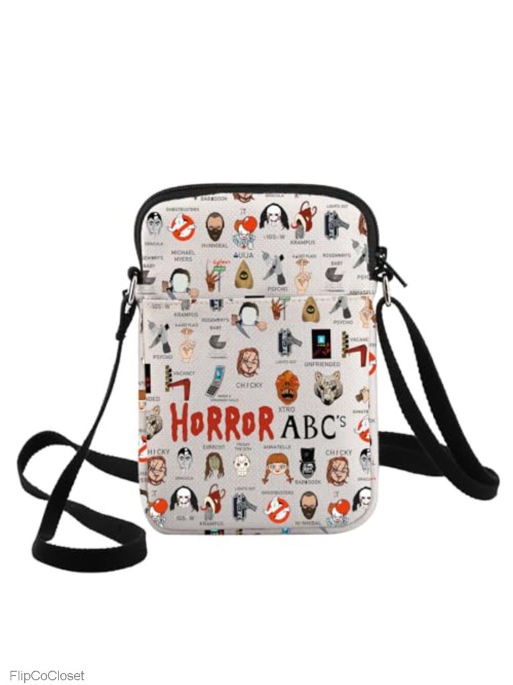 Horror Movie Killer Doll Canvas Crossbody Bag Scary Film Fan Gift